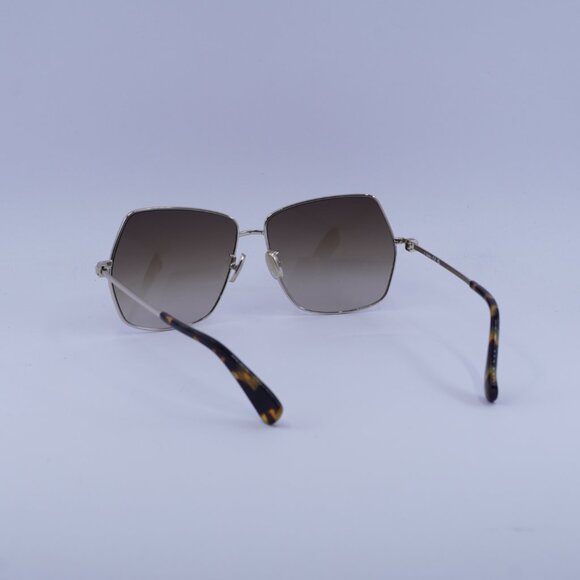 MaxMara JEWEL MM0035-H 32F Sunglasses Gold Geometric Frame, Brown Lenses - Picture 6 of 11